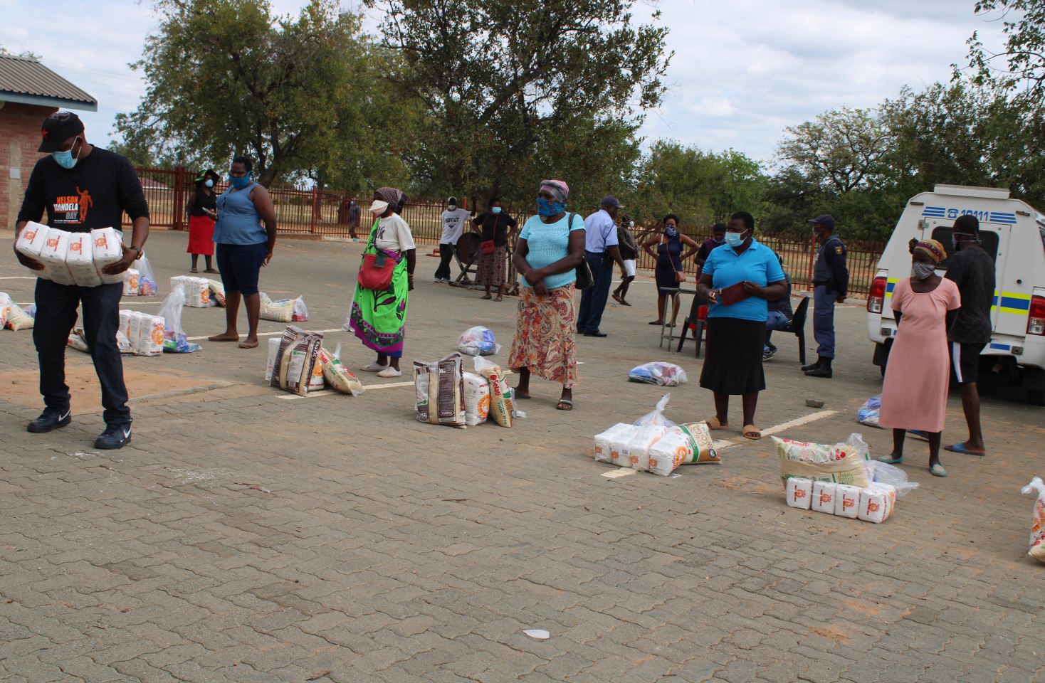 PMC provides 96 households with food parcels